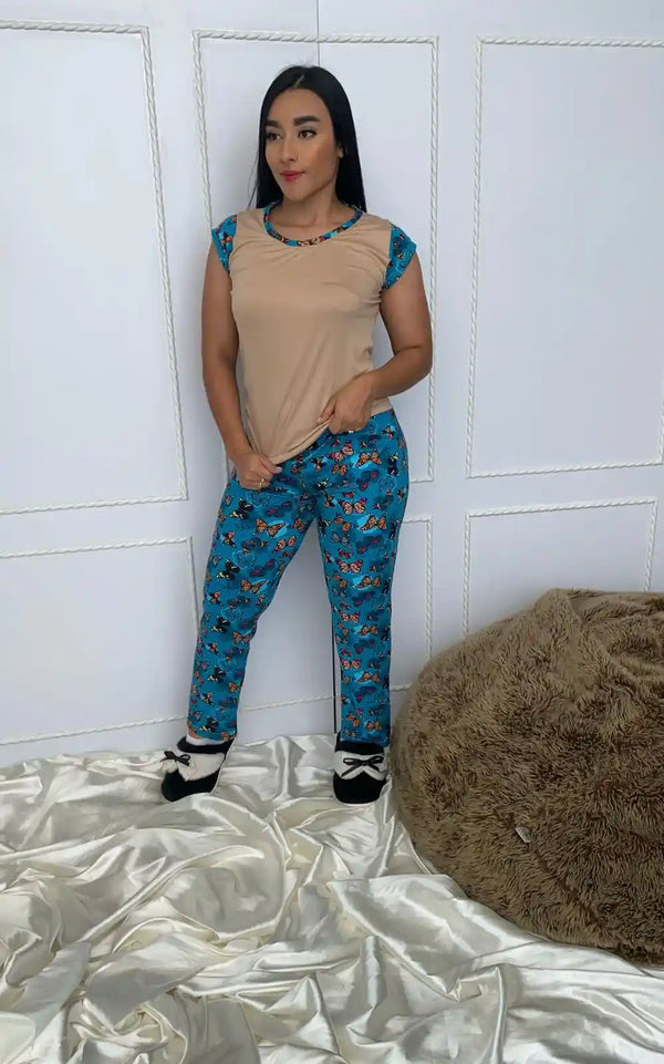 30890 PIJAMA PANTALON MANGA CORTA