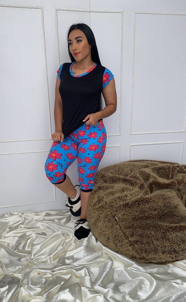30872 PIJAMA CAPRI MANGA CAROL