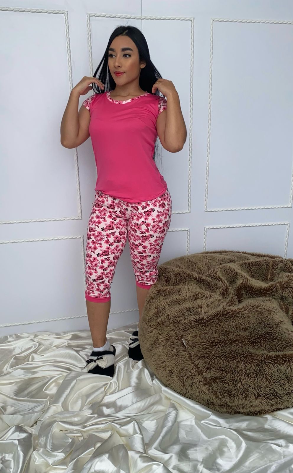 30872 PIJAMA CAPRI MANGA CAROL