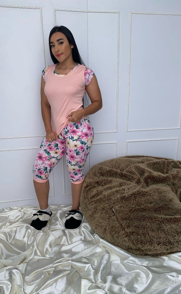 30872 PIJAMA CAPRI MANGA CAROL