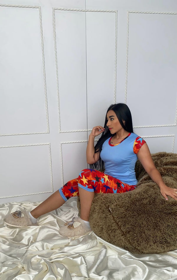 30872 PIJAMA CAPRI MANGA CAROL