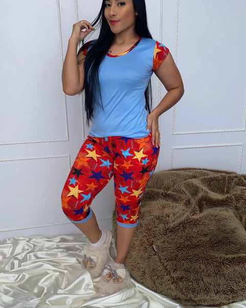 30872 PIJAMA CAPRI MANGA CAROL