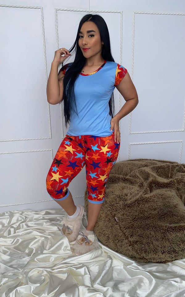 30872 PIJAMA CAPRI MANGA CAROL