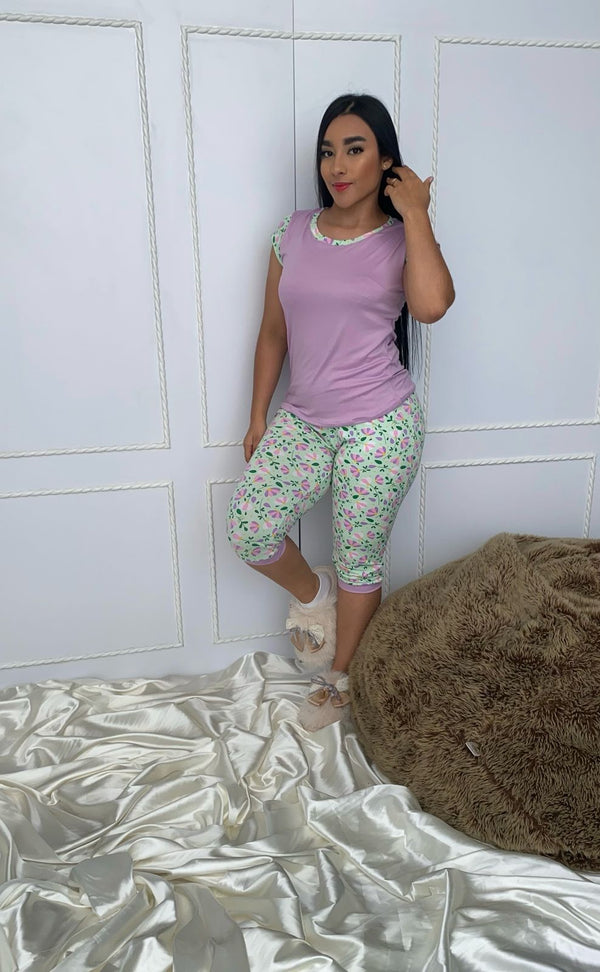 30872 PIJAMA CAPRI MANGA CAROL