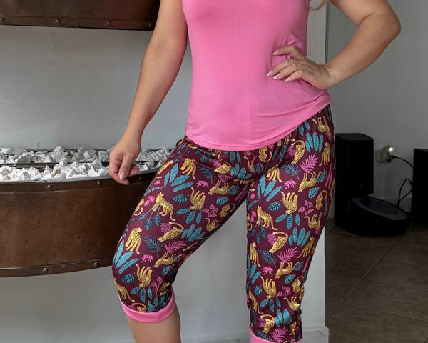 30872 PIJAMA CAPRI MANGA CAROL
