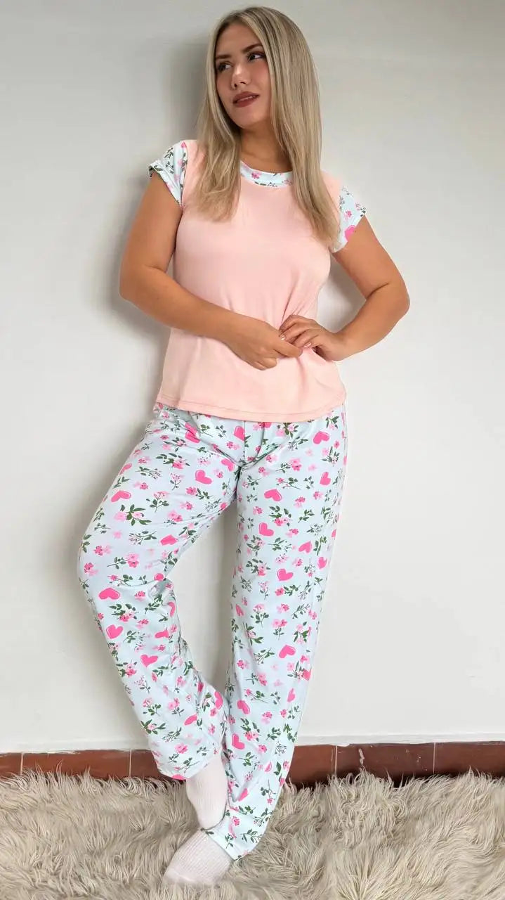 30890 PIJAMA PANTALON MANGA CORTA